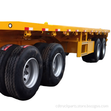 Brand New Chengda 4 Axle 60tons Container Full Trailer Flatbed Semi Trailer